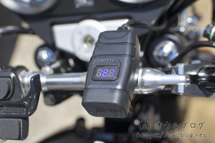 バイク格安電圧計でバッテリー健康度測定