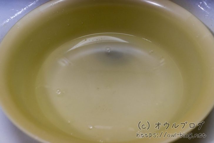マスク洗剤を入れた水