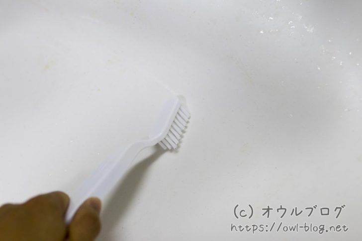 洗面器磨いてみた