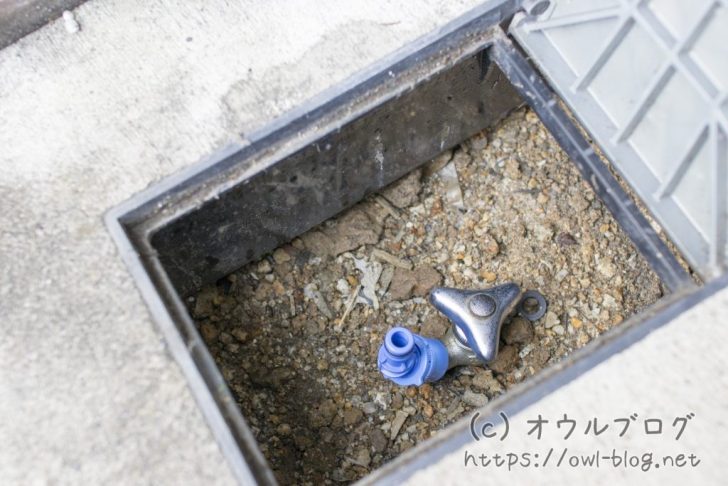 タカギ地下散水用パーツの取り付け