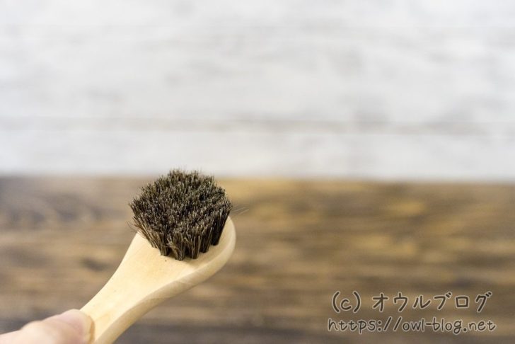 馬毛ブラシの先端の拡大