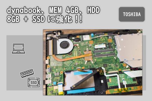 dynabookPCのメモリとHDDを交換！SSDに換装！