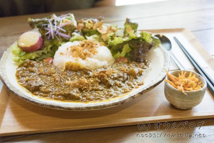 近江牛すじ煮込みカレーのランチ