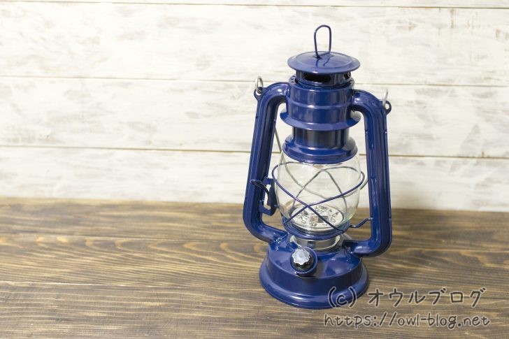 LEDのブリキとガラスでできたおしゃれランタン